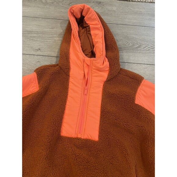Free People FP Movement Lead The Pack Fleece Pullover Half Zip Coral Size Small - Picture 6 of 11